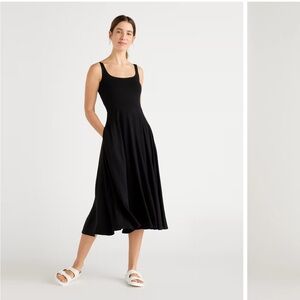 Tencel Jersey Fit & Flare Dress midi length